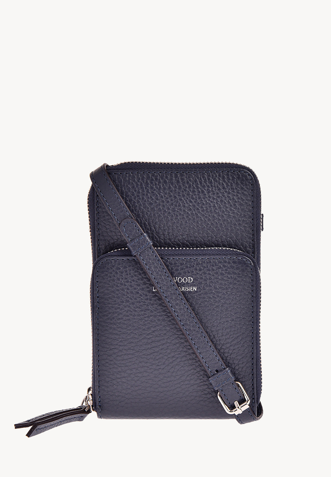 JILL - Grained leather phone pouch