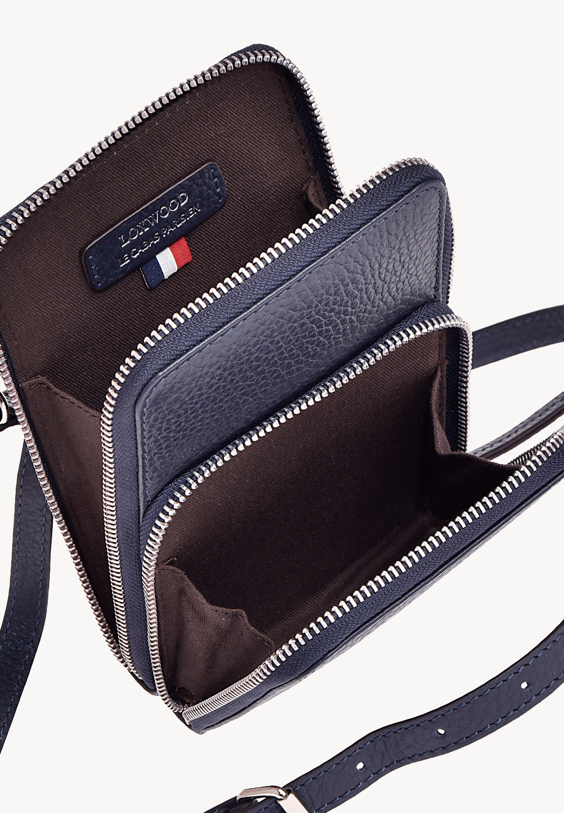 JILL - Grained leather phone pouch