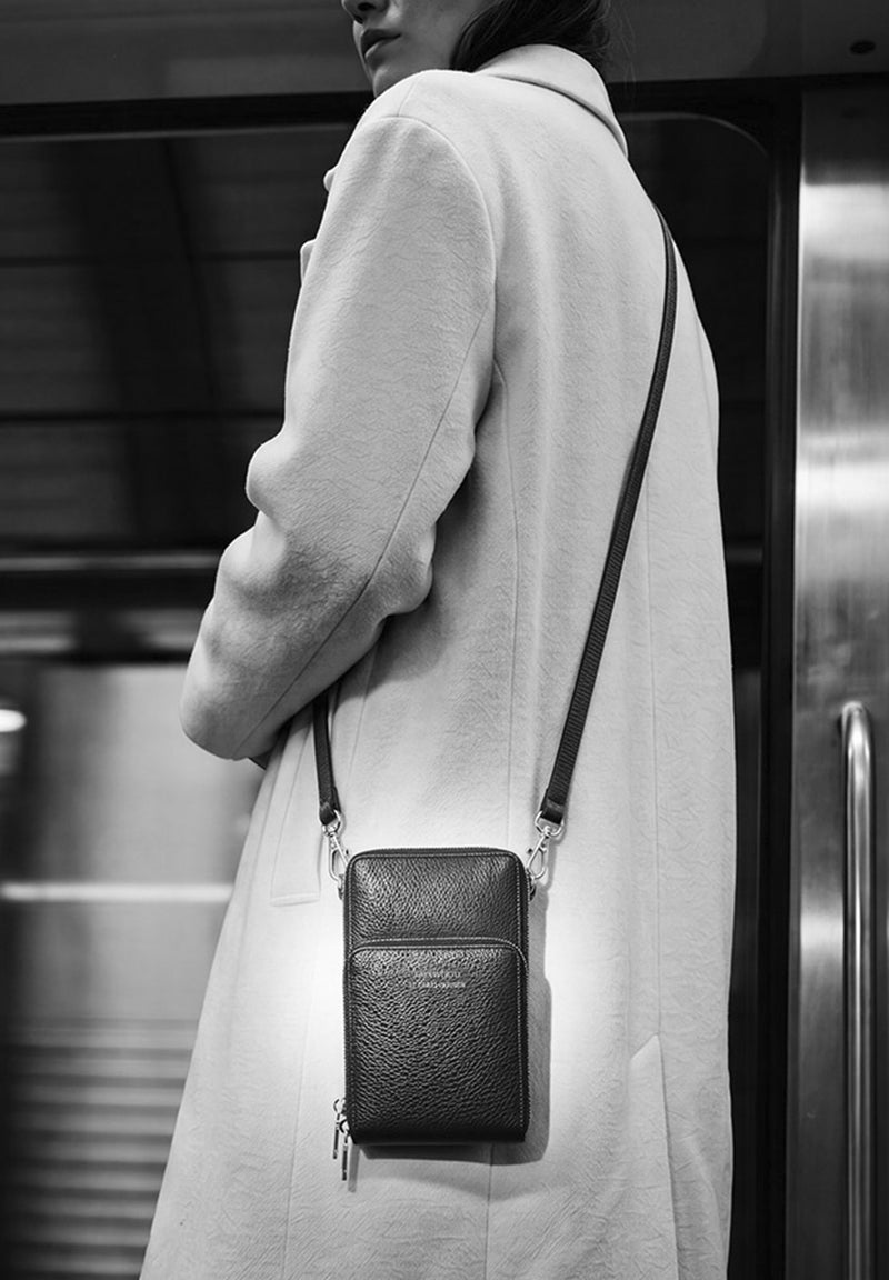 JILL - Pochette téléphone en cuir grainé