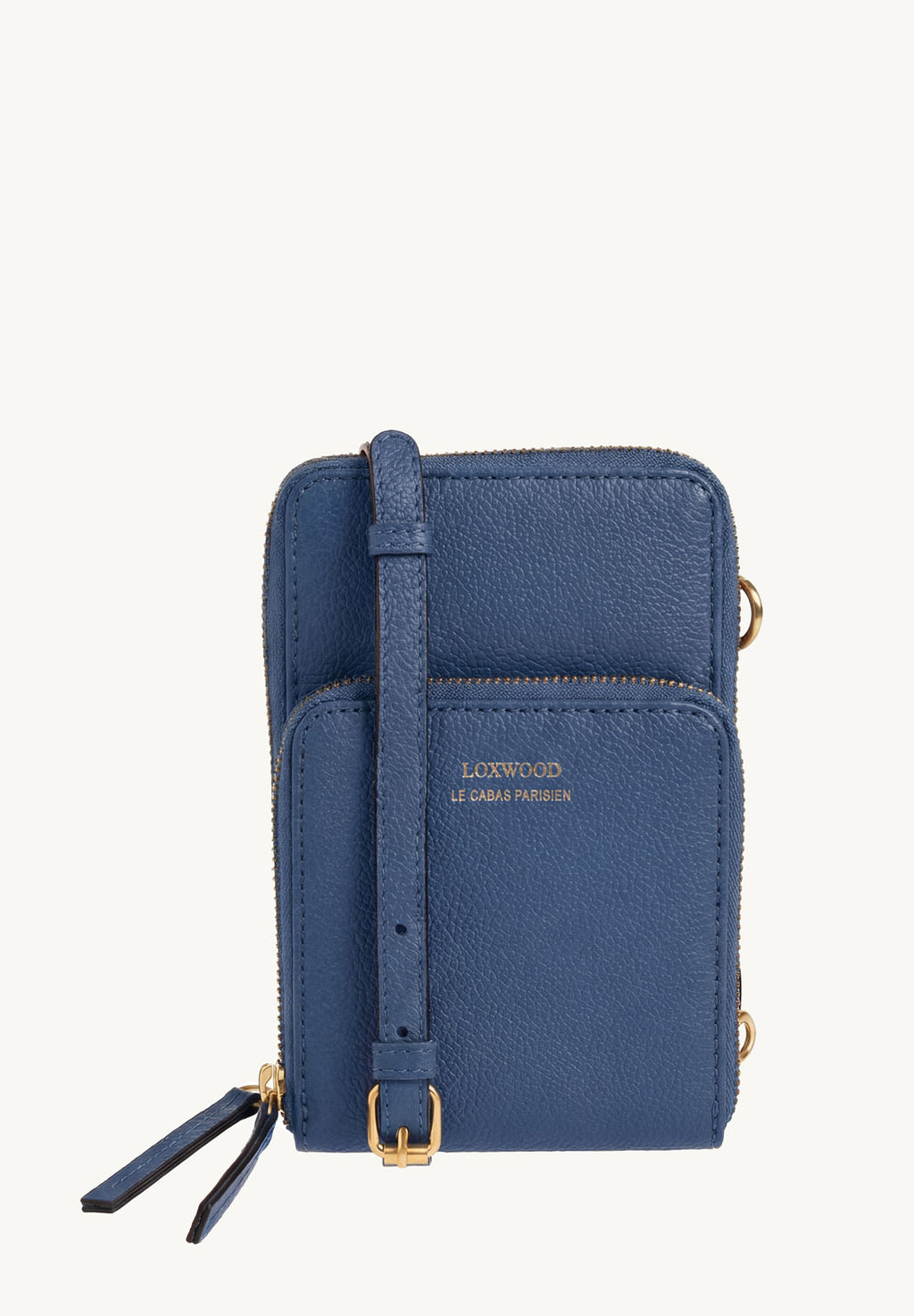 Jill- Phone Pouch- Blue Jean Leather