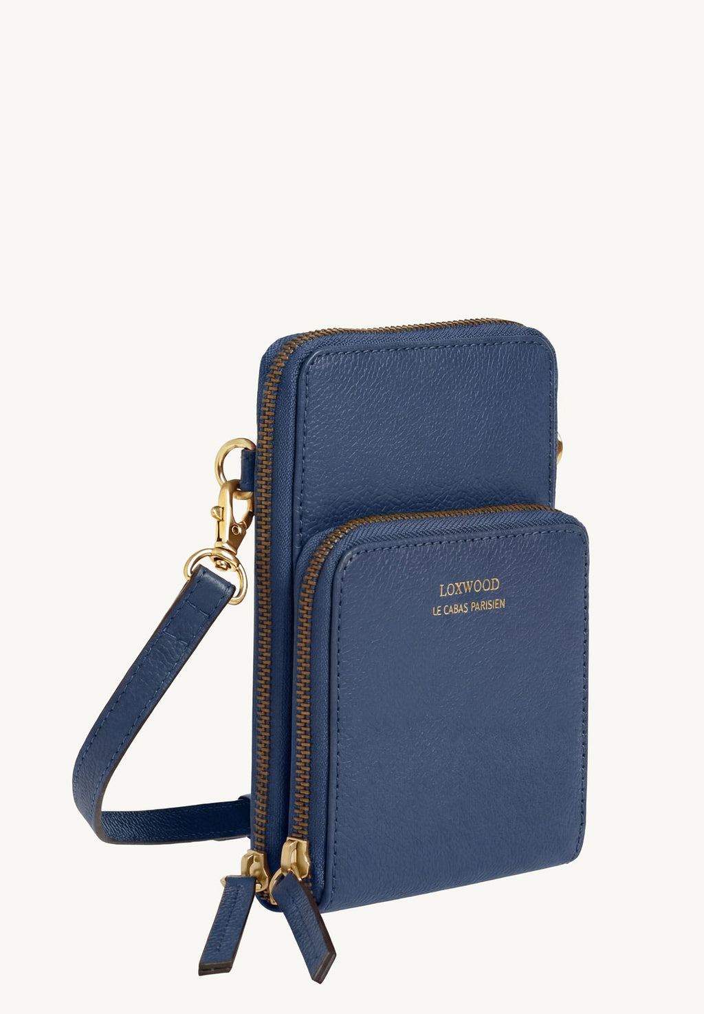 Jill- Phone Pouch- Blue Jean Leather