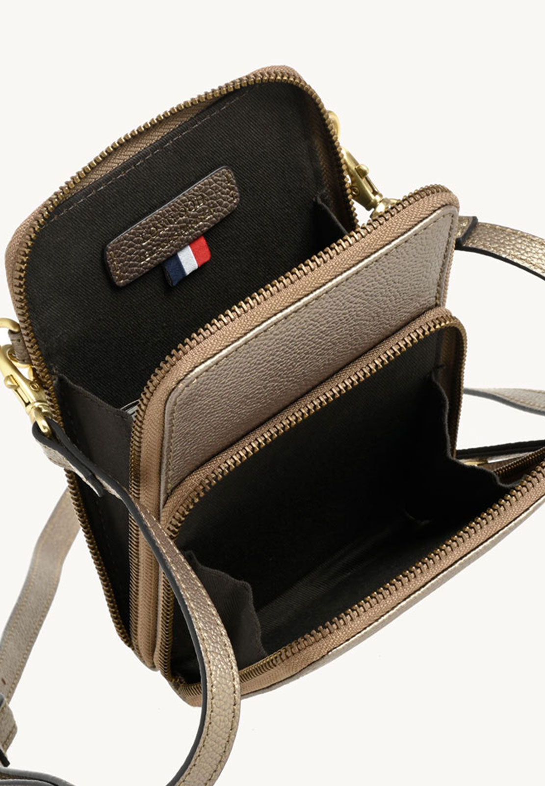 JILL - Grained leather phone pouch