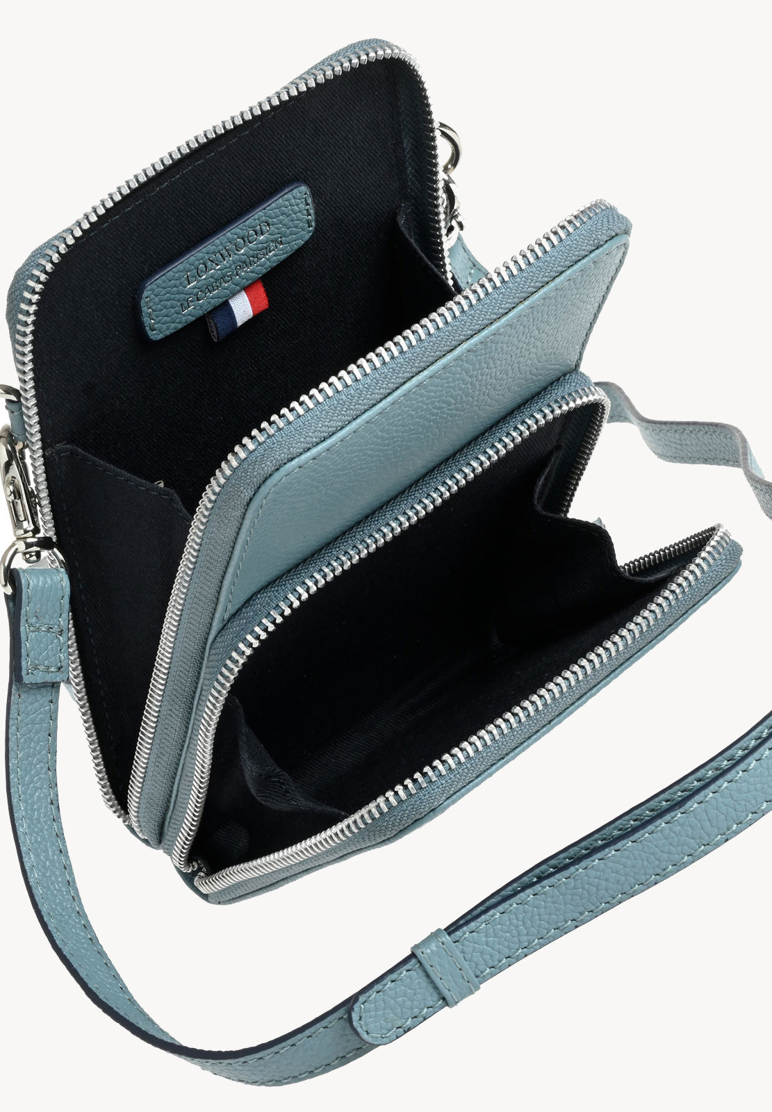 JILL - Grained leather phone pouch