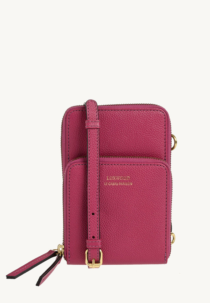 JILL - Grained leather phone pouch