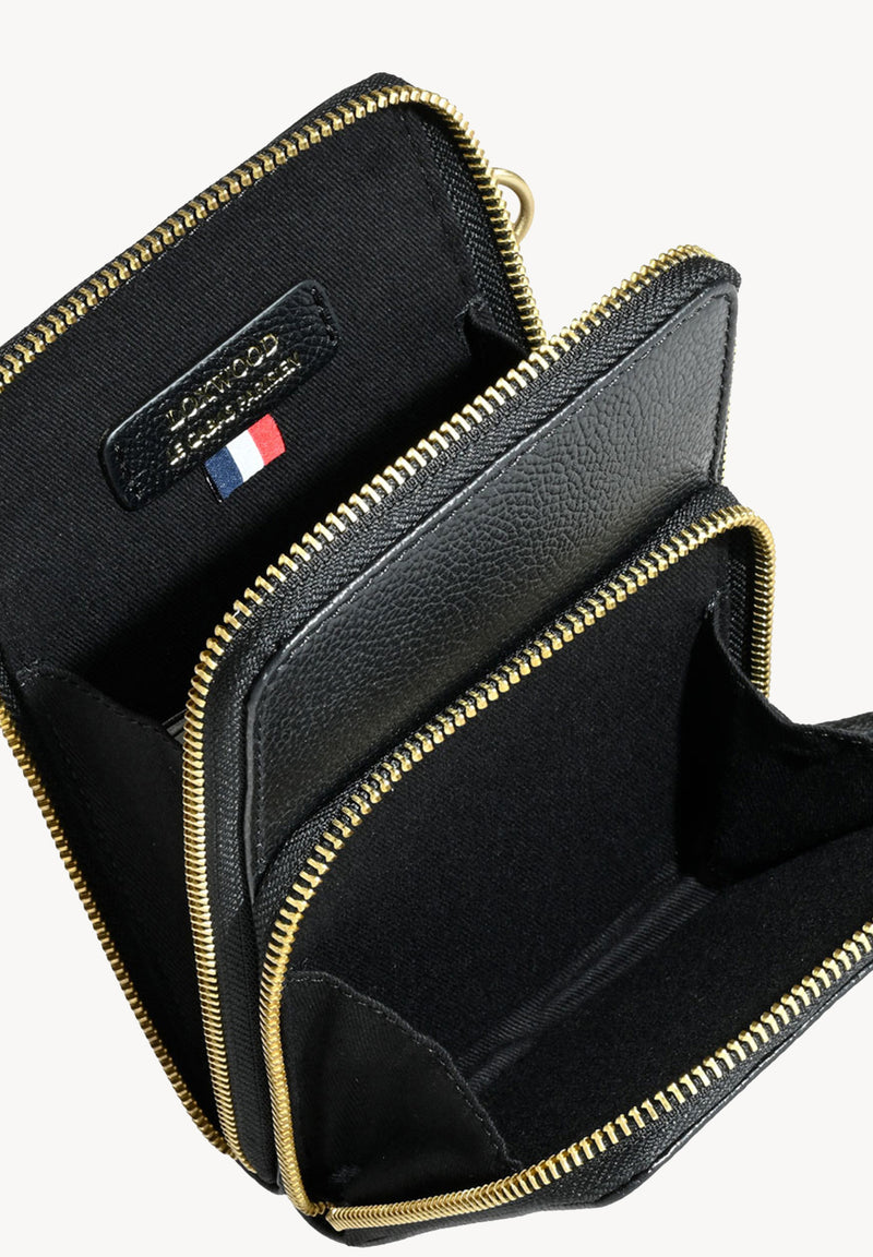 JILL - Grained leather phone pouch