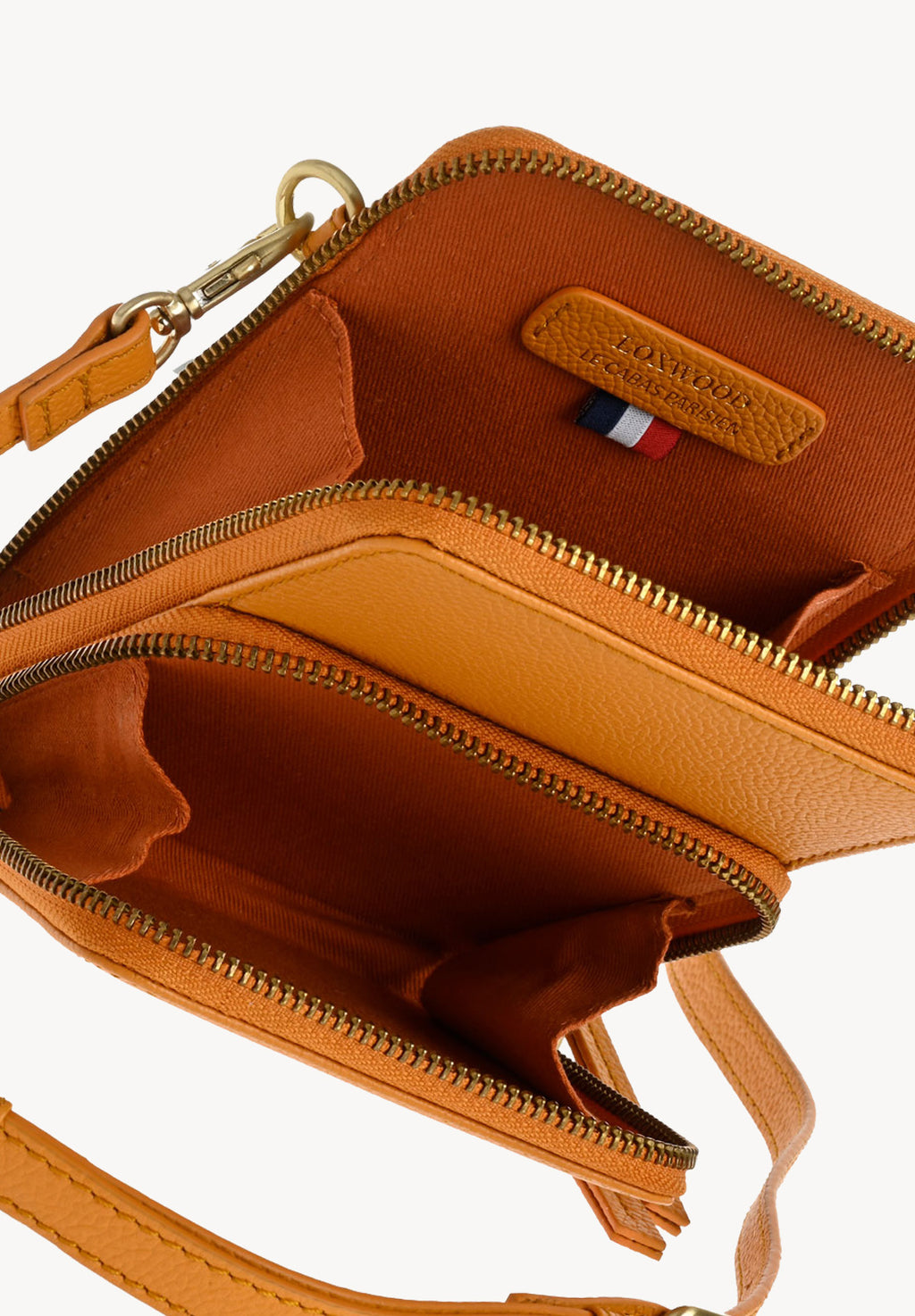 JILL - Grained leather phone pouch