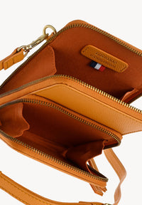 JILL - Grained leather phone pouch