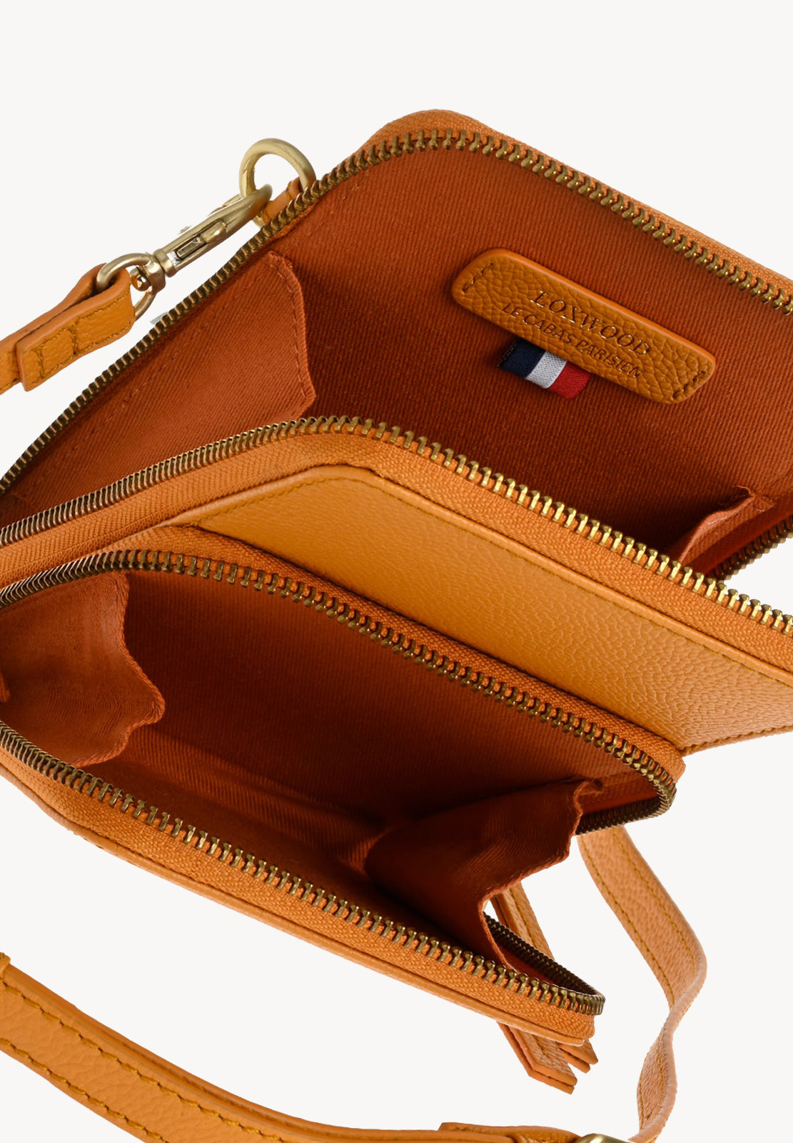JILL - Grained leather phone pouch