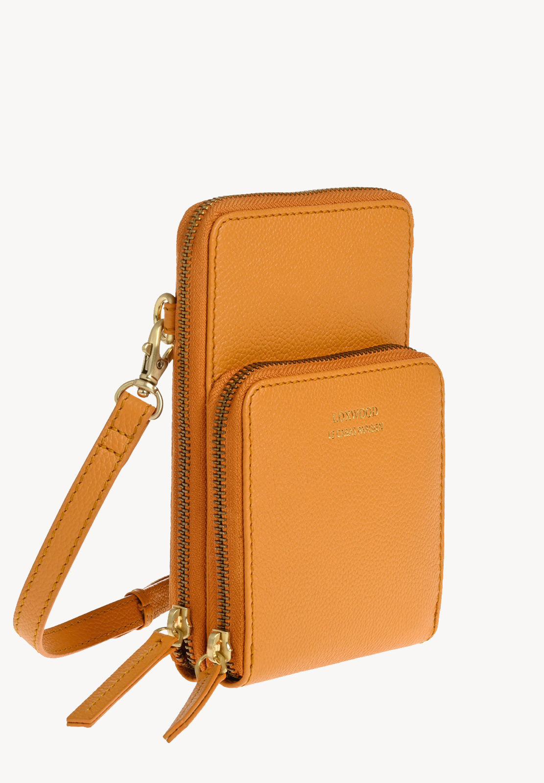 JILL - Grained leather phone pouch