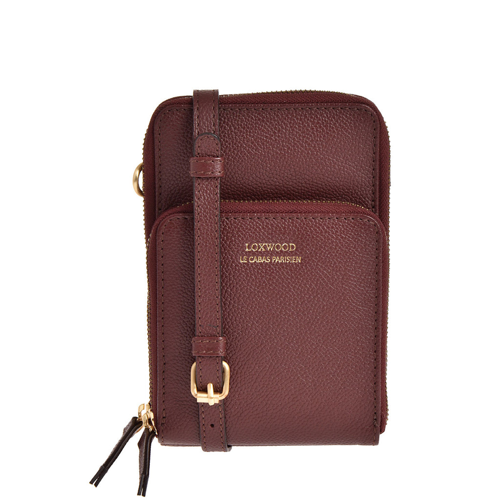 JILL - Grained leather phone pouch