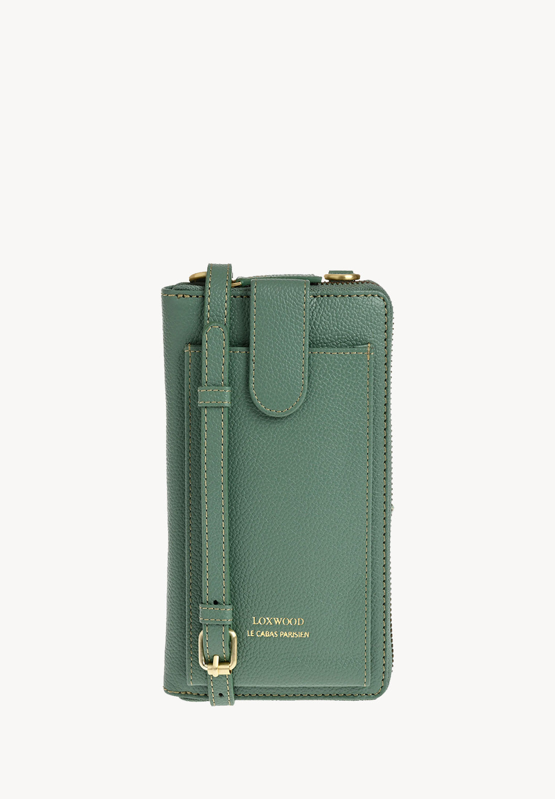 LIZ- Grained leather phone pouch
