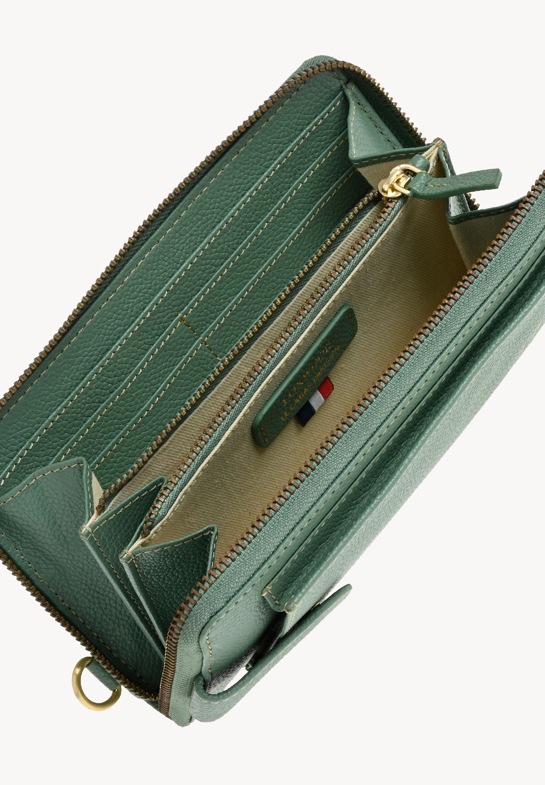 LIZ- Grained leather phone pouch