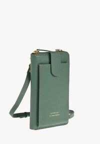 LIZ- Grained leather phone pouch