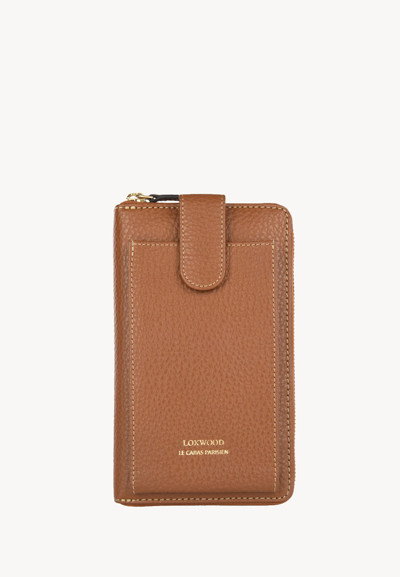 LIZ- Pochette téléphone en cuir grainé