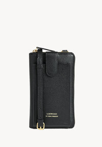 LIZ- Grained leather phone pouch
