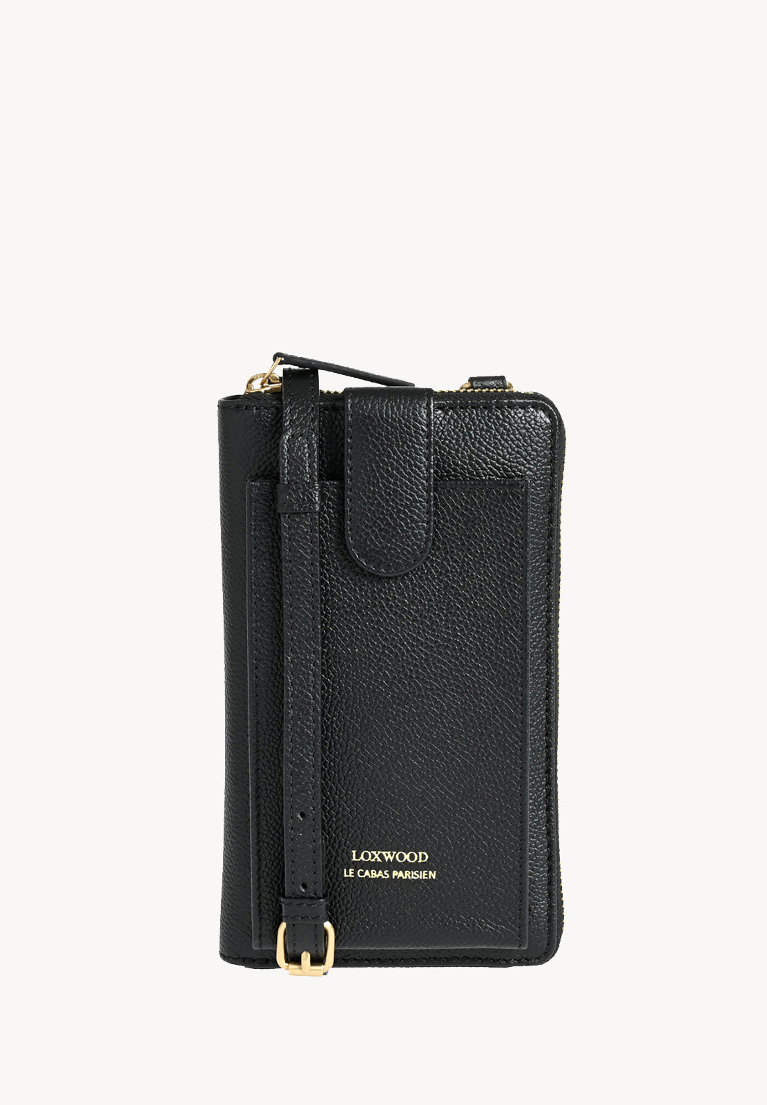LIZ- Grained leather phone pouch
