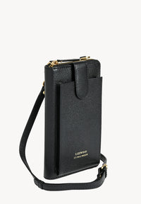 LIZ- Grained leather phone pouch