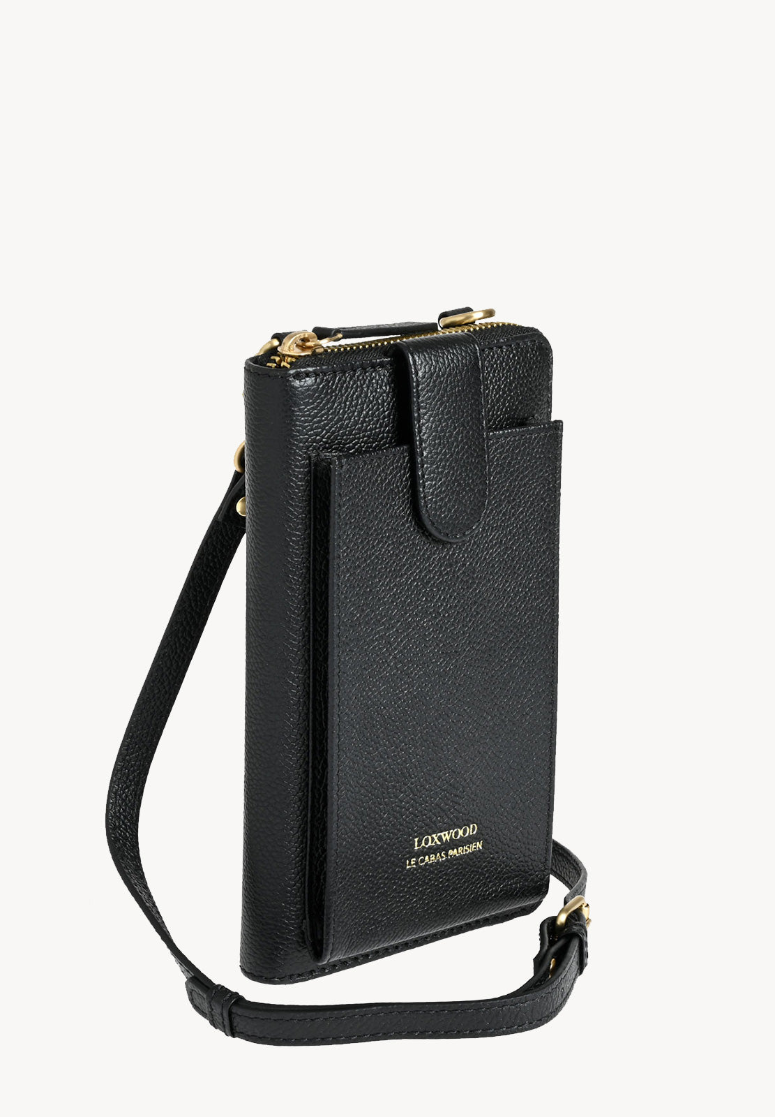 LIZ- Grained leather phone pouch