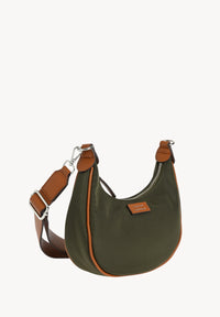 ALBANE - Sac demi lune en nylon couleur kaki