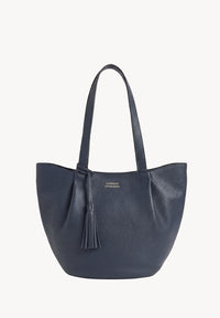 ALMA - Sac zippé porté épaule couleur bleu marine