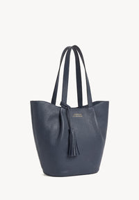 ALMA - Sac zippé porté épaule couleur bleu marine