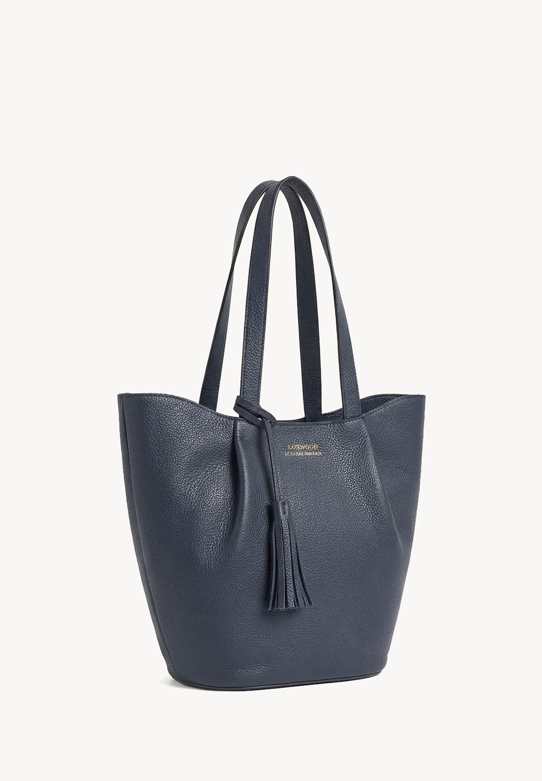 ALMA - Sac zippé porté épaule couleur bleu marine