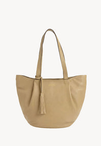 ALMA - Sac zippé porté épaule couleur champagne