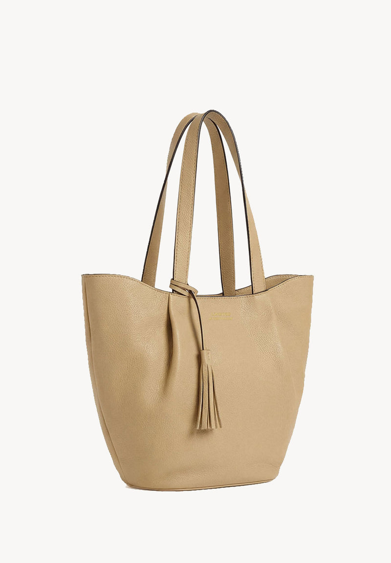 ALMA - Sac zippé porté épaule couleur champagne