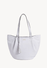 ALMA - Sac zippé porté épaule couleur craie