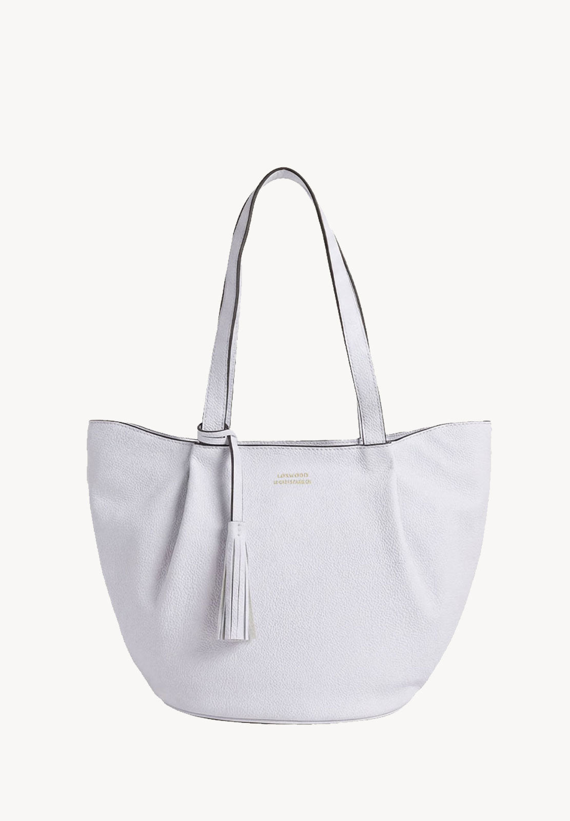 ALMA - Sac zippé porté épaule couleur craie