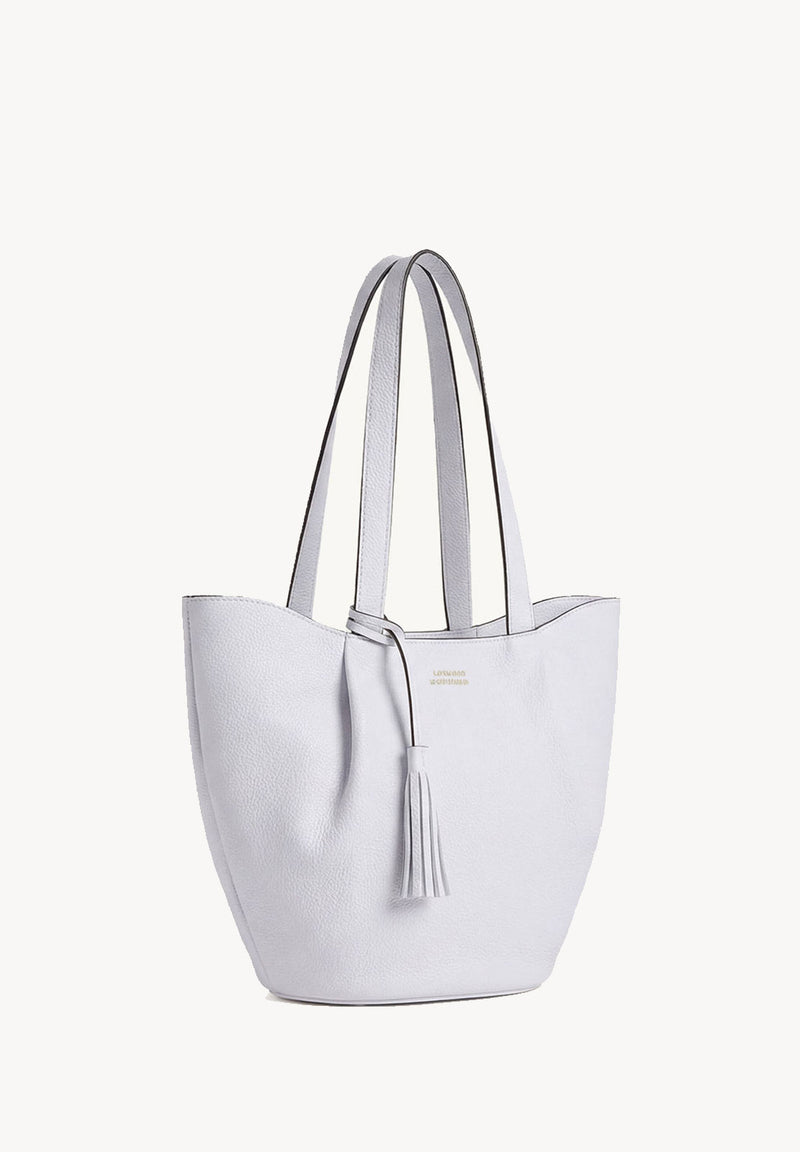 ALMA - Sac zippé porté épaule couleur craie