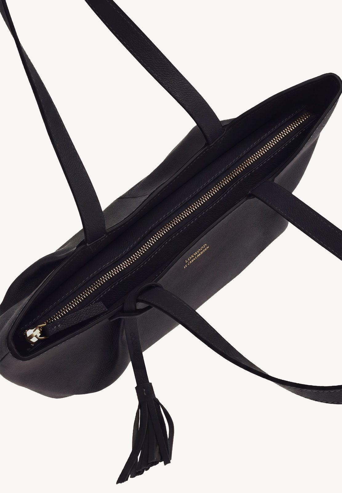 ALMA - Sac zippé porté épaule couleur noire