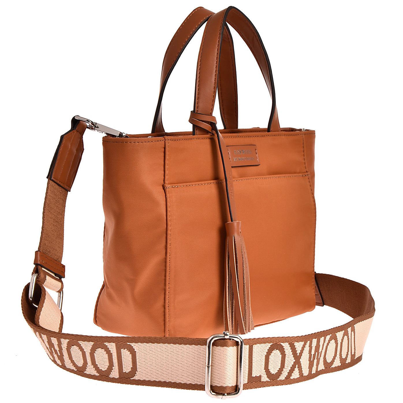 BABY CABAS - Mini cabas zippé en nylon couleur camel
