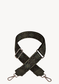 Bandoulière motif ethnique - Textile et cuir