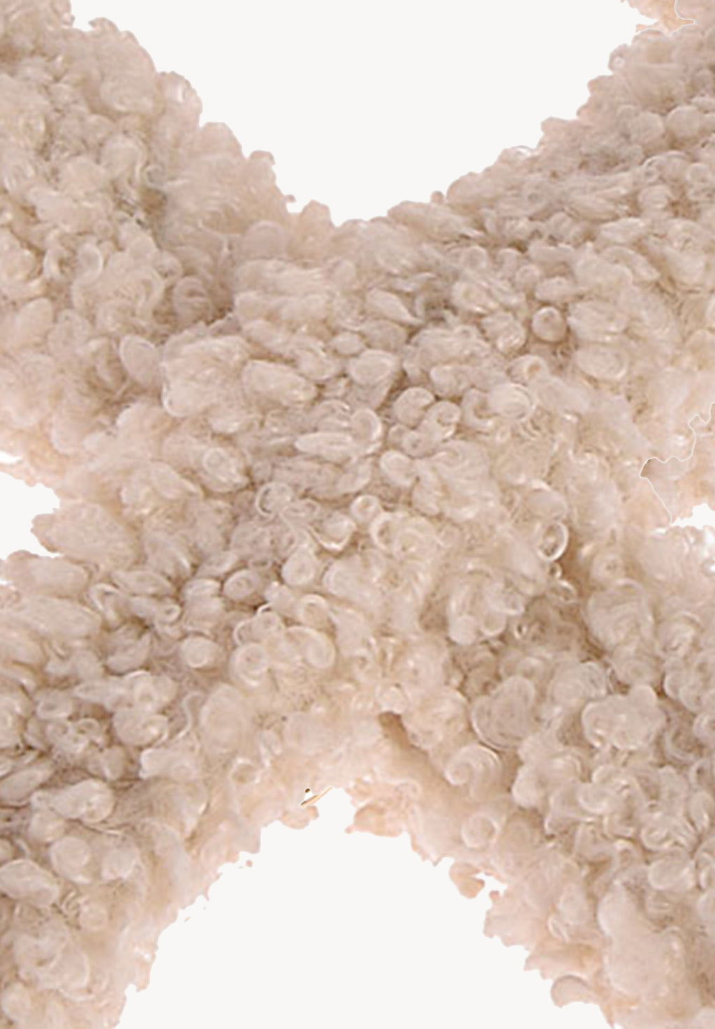 Faux fur shoulder strap - Textile and leather