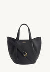Baby ALMA - Petit sac zippé cuir grainé couleur noire