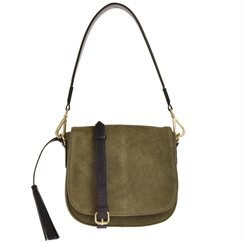 Ehla - Suede leather messenger bag