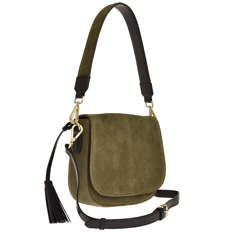 Ehla - Suede leather messenger bag