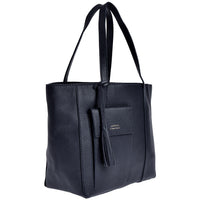 Cabas PARISIEN medium - Cuir grainé avec poche frontale