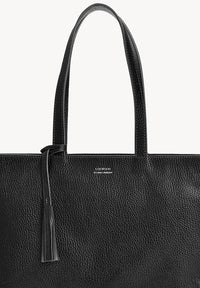 ENORA Sac fourre tout en cuir grainé Noir Zoom