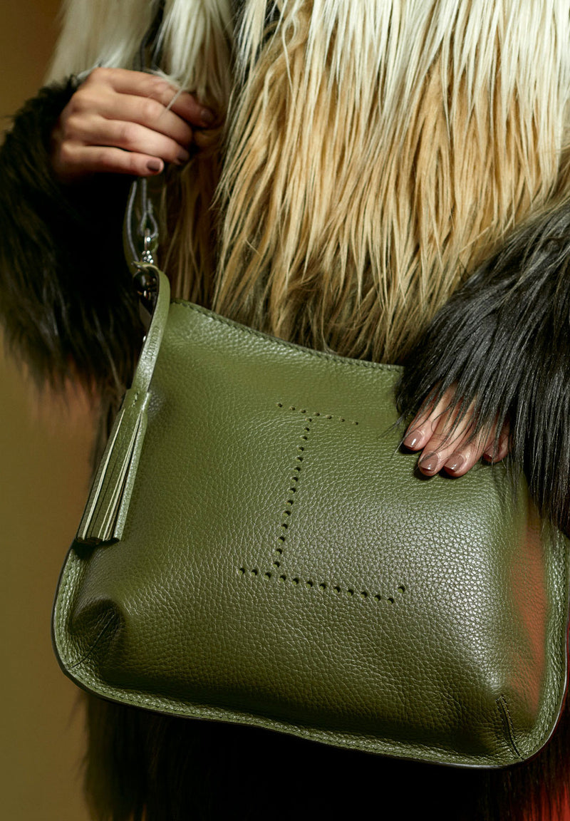 CELIA L - Sac besace en cuir grainé