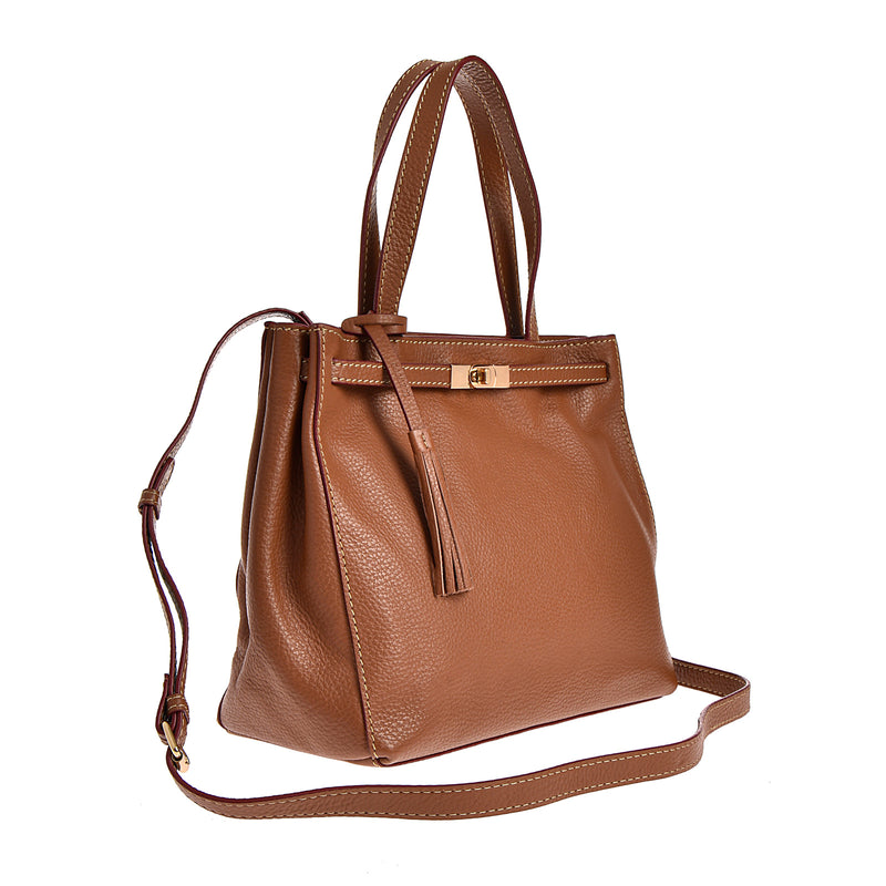 ARMANCE - Grained leather handbag