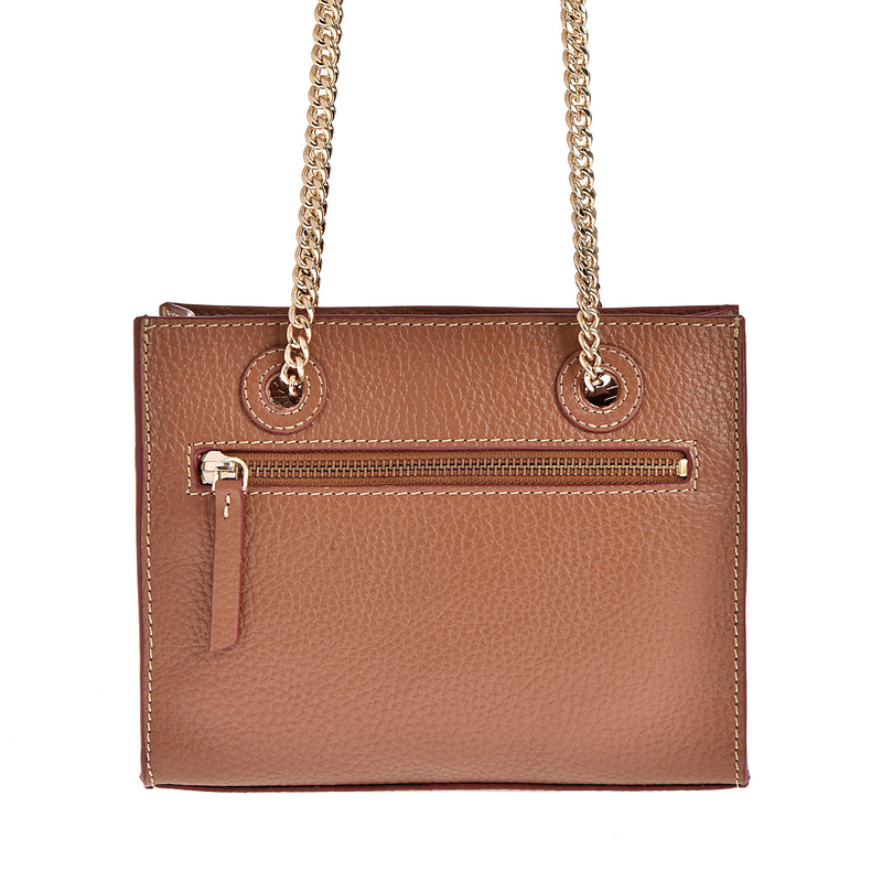 BABY JO - Mini grained leather bag with chains