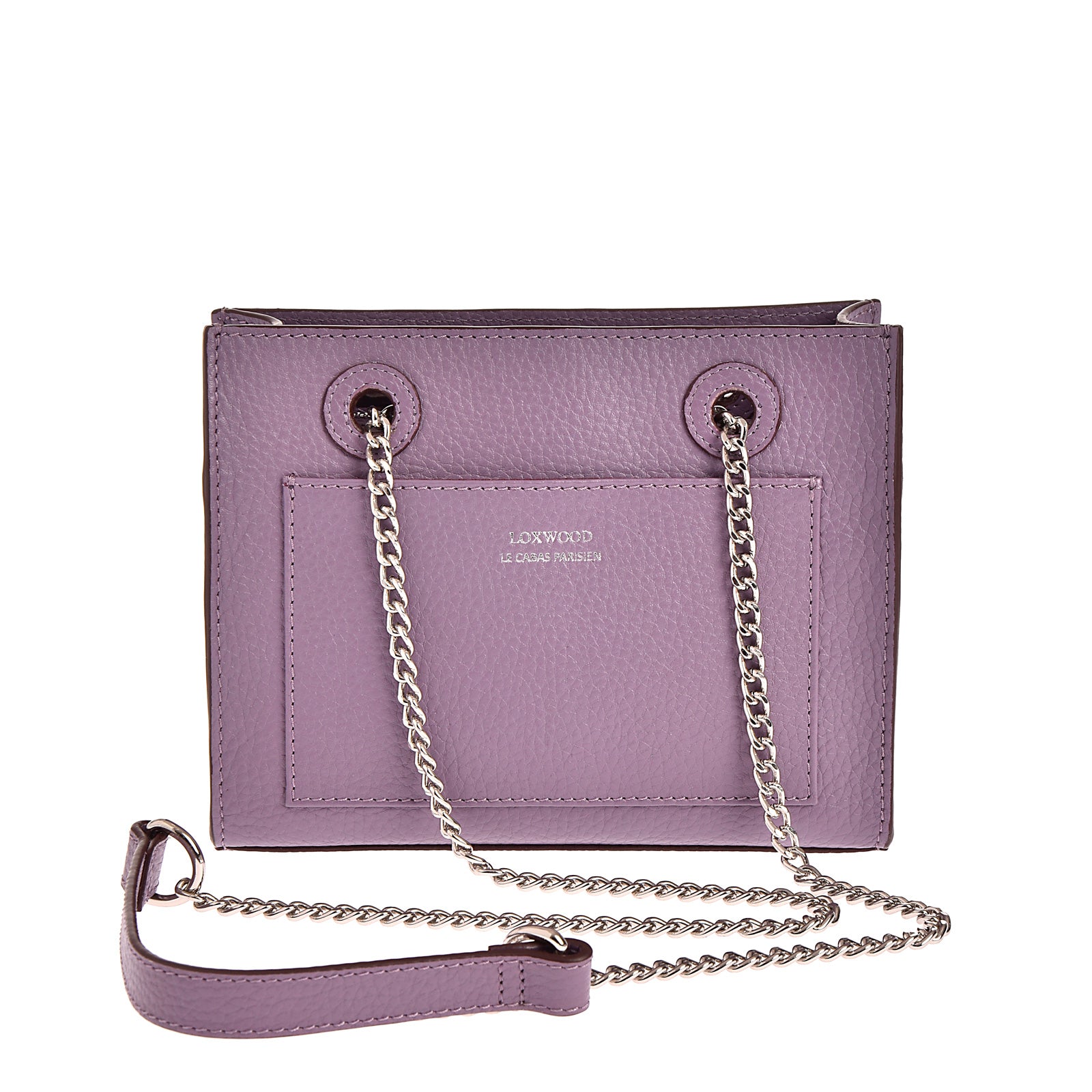 BABY JO Mini grained leather bag with chains