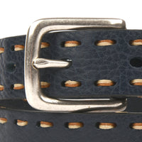 Women's Belt - Contrasting hand-stitched leather