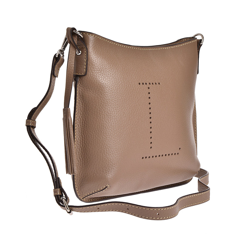 CELIA L - Grained leather messenger bag