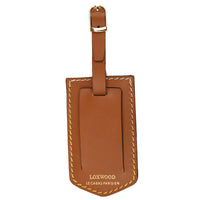 LUGGAGE LABEL - Colored stitched saddle leather