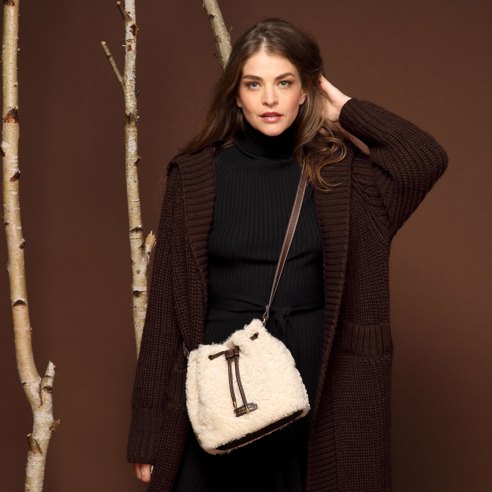 GABY - Petit sac seau en shearling