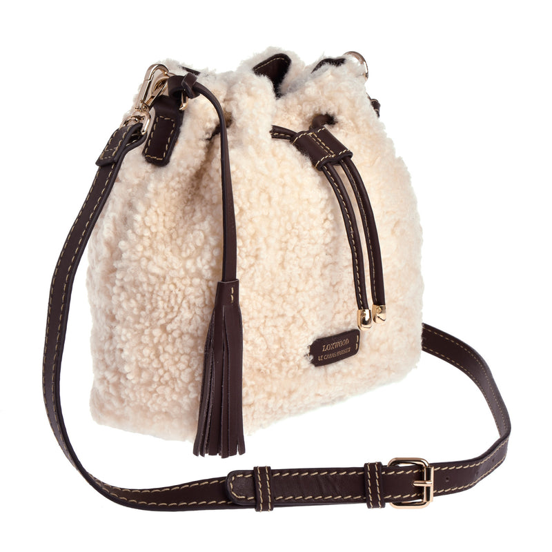 GABY - Petit sac seau en shearling