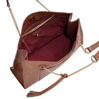 JOHANNA - Grained leather bag with chains